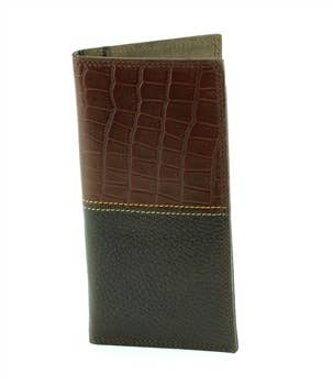 Leather Impressions Inc - Wholesale Wallet - Women's - Gator Print Pebbled Grain Water Buffalo Rodeo Wallet 172612
