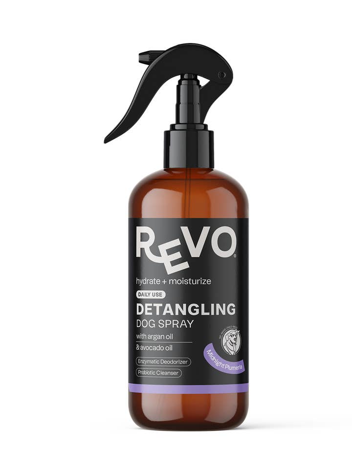 Midnight Plumeria Detangling Spray 8oz for wholesale by REVO Dogs
