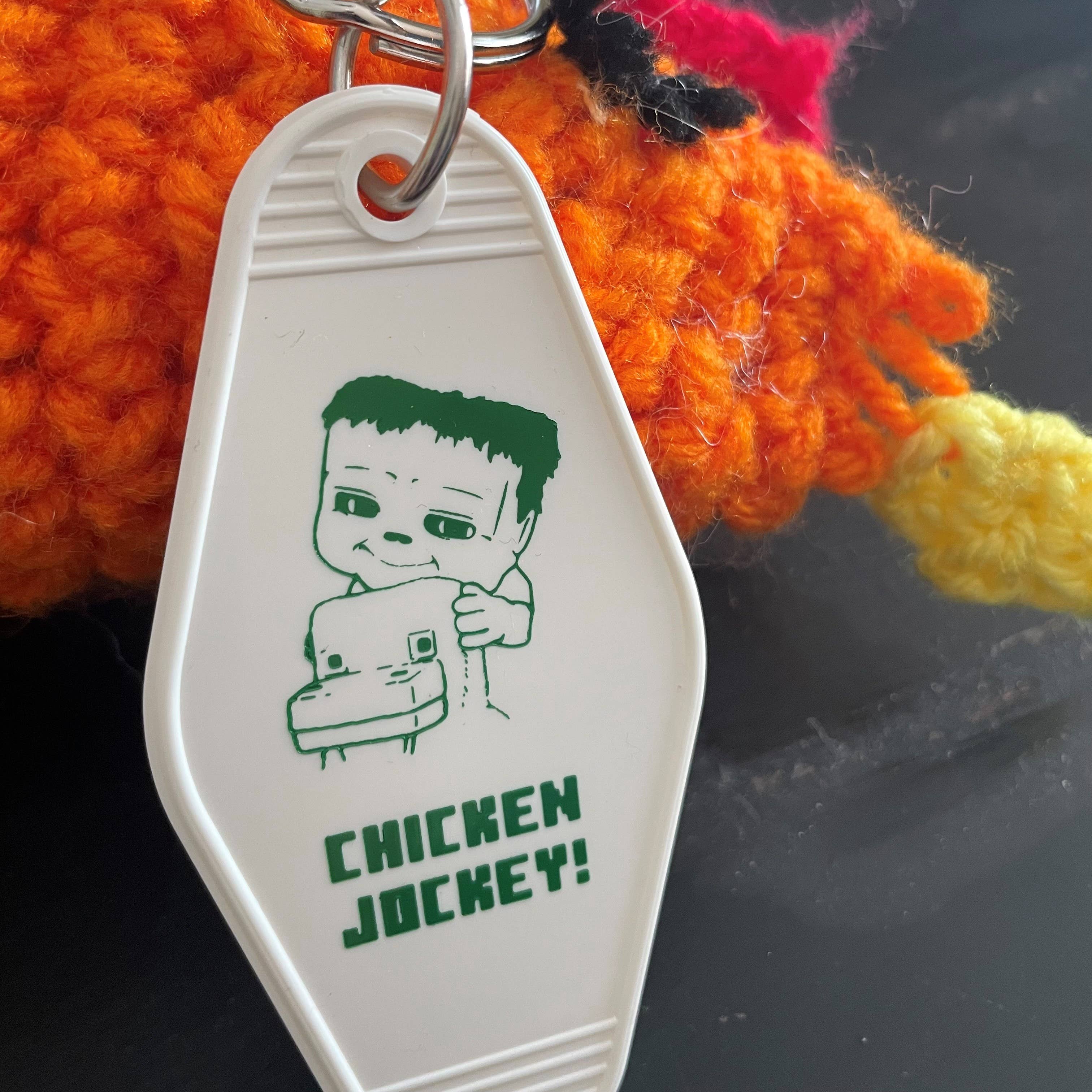 The 3 Sisters Design Co. - Wholesale Keychain - Unisex - Motel Key Fob - Chicken Jockey (Minecraft)0