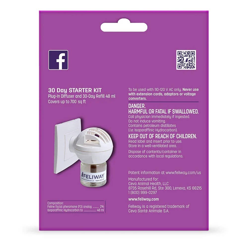 Pet Palette Distribution - Wholesale Pet Deodorizing Spray - Feliway Classic Cat Calming Pheromone Diffuser 30 Day Kit7