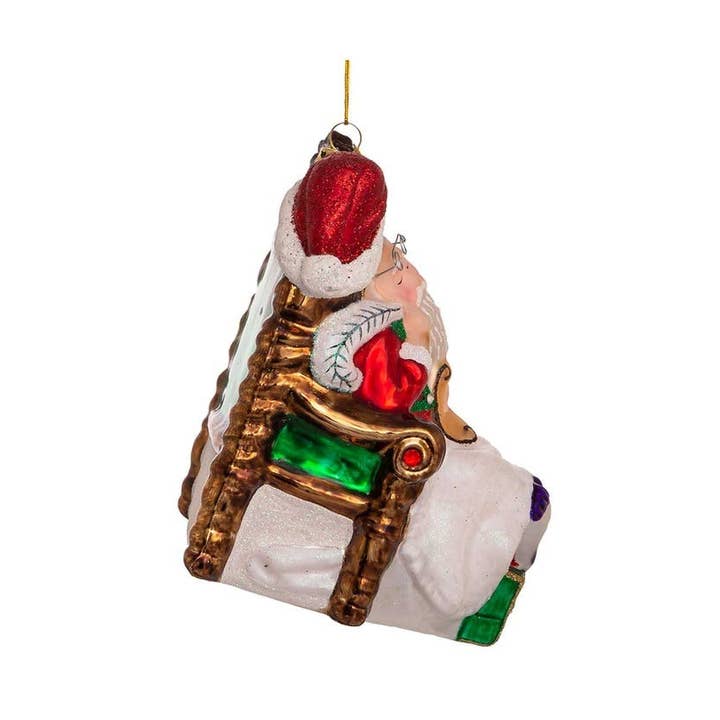 Kurt S. Adler, Inc. - Wholesale Ornament - 6.25"NBL GM SANTA CHAIR+SWRVSKI STN