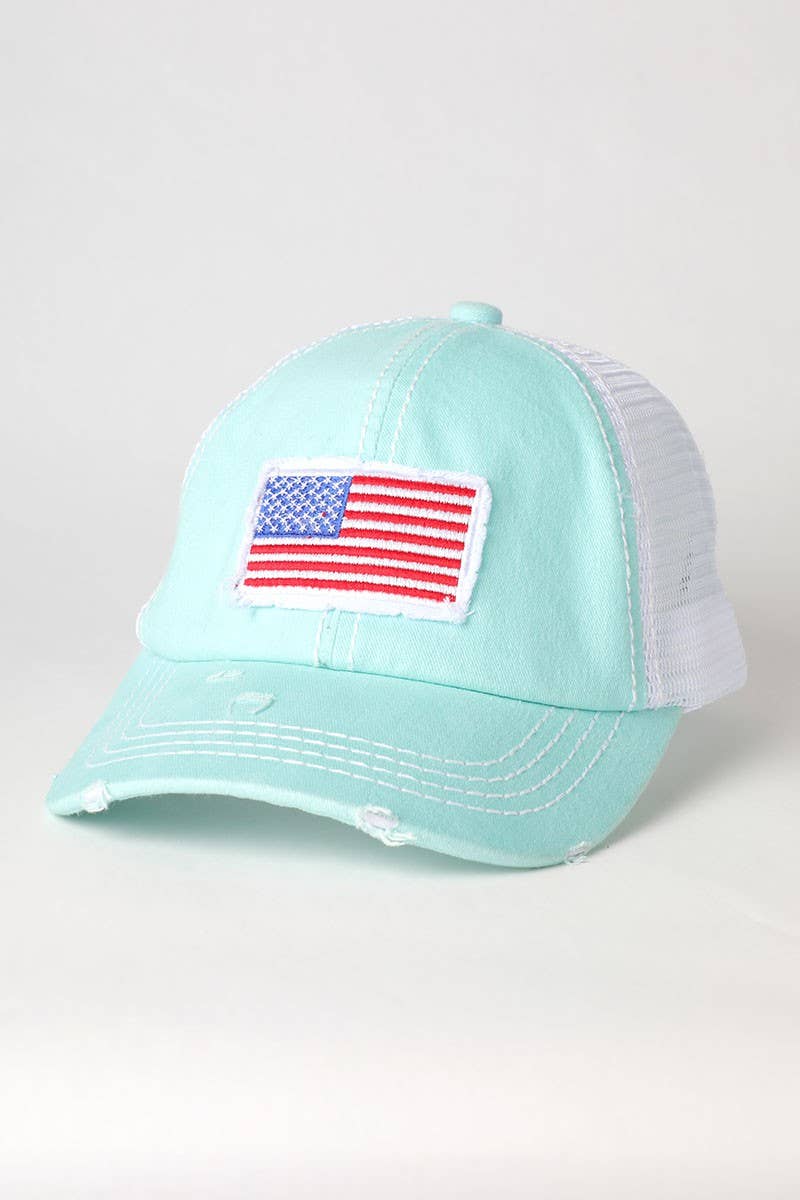 Fashion City - Wholesale Trucker Hat - Unisex - America USA Flag Mesh Snapback Baseball Cap10