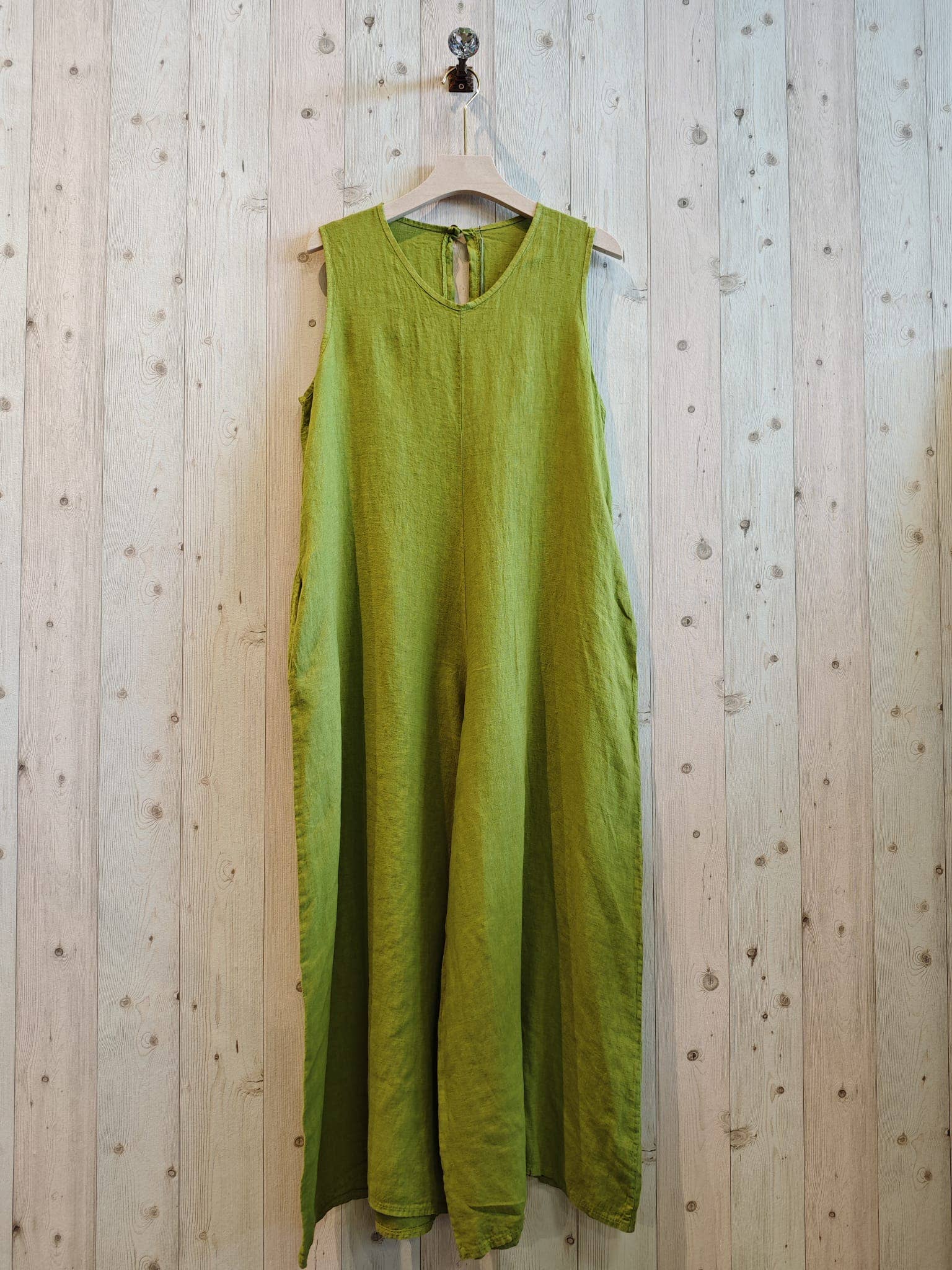 Linen & More - Wholesale Dress - Women's - REF 14580 SLEEVELESS JUMPSUIT 100% LINEN2