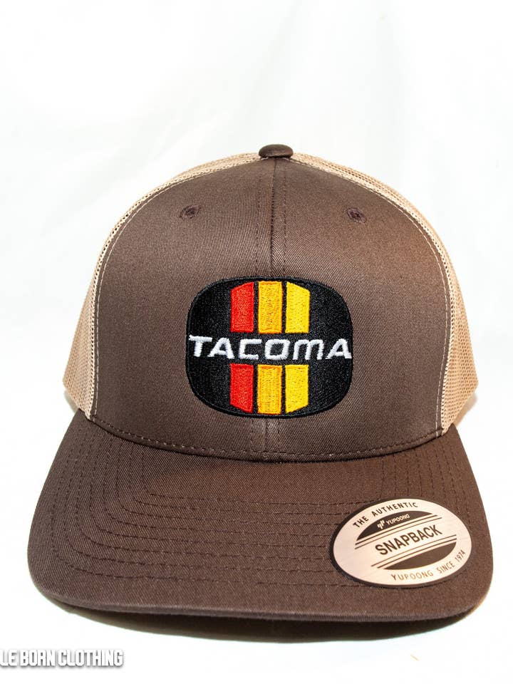 Vintage Vibe Tacoma Trucker Hat for wholesale by Battle Born Clothing and Print