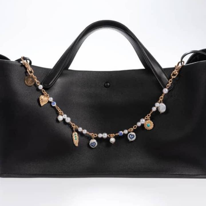 Palm Island Pearls Bag Charm for wholesale by Miami Chains & Co.