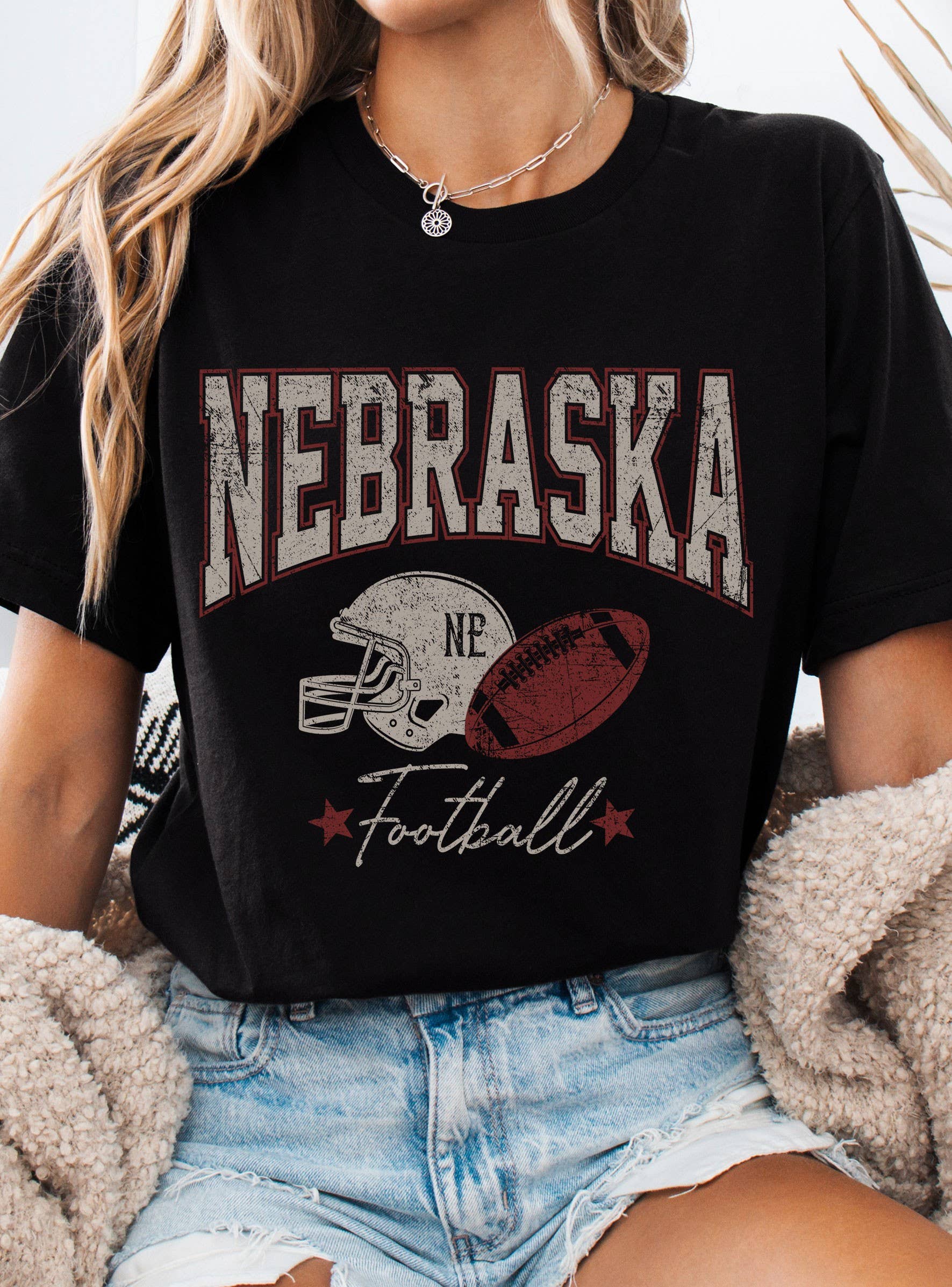 Rustee Clothing - Wholesale Screen Printed T-Shirt - Women's - NEBRASKA GRAPHIC TSHIRTS1