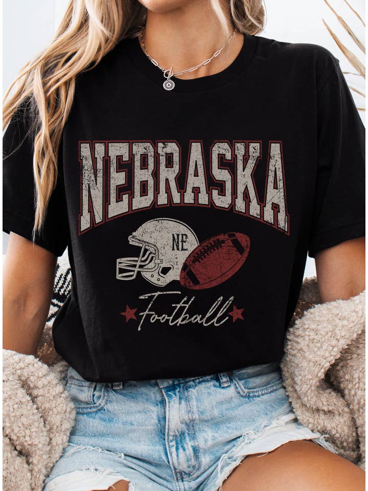 Rustee Clothing - Wholesale Screen Printed T-Shirt - Women's - NEBRASKA GRAPHIC TSHIRTS1