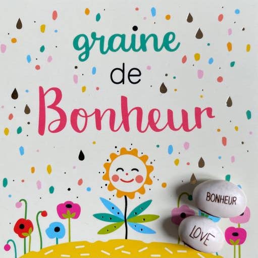 FG12- Karte und 2 gravierte Samen zum Einpflanzen für den Großhandel von Editions de Mai