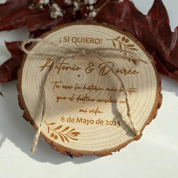 Natuurlijke houten schijf voor wholesale door Estrellita Studio