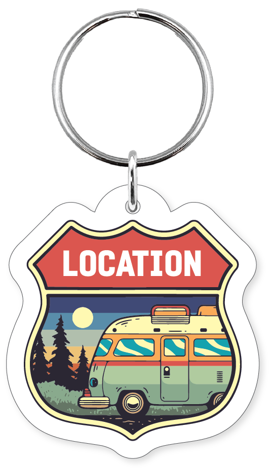 Morris Magnets - Wholesale Keychain - Unisex - Keychain - Route Sign Van Badge1