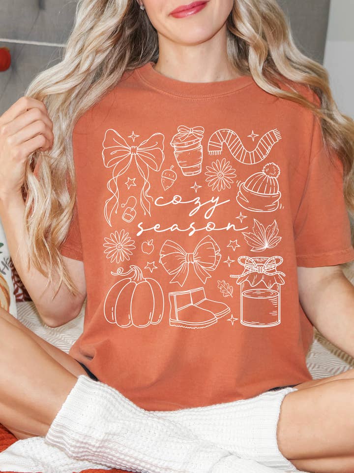 Cozy Season Tee for wholesale by Raising Hale Designs