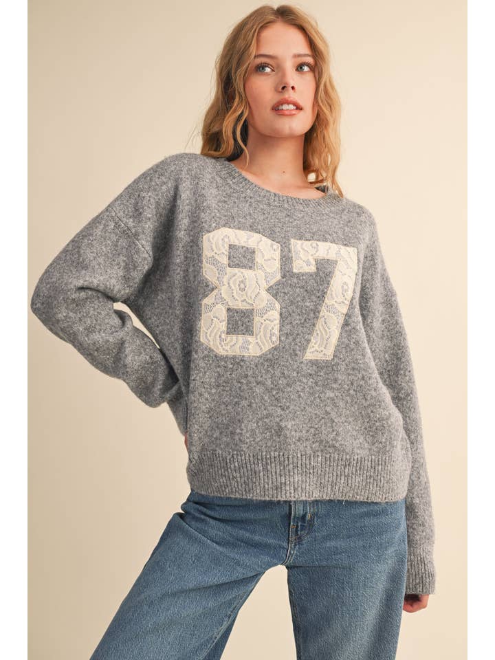 Klesis - Vente Pull en maille – femme - IT4429 87 HAUT EN MAILLE AVEC CONTRASTE DE DENTELLE15