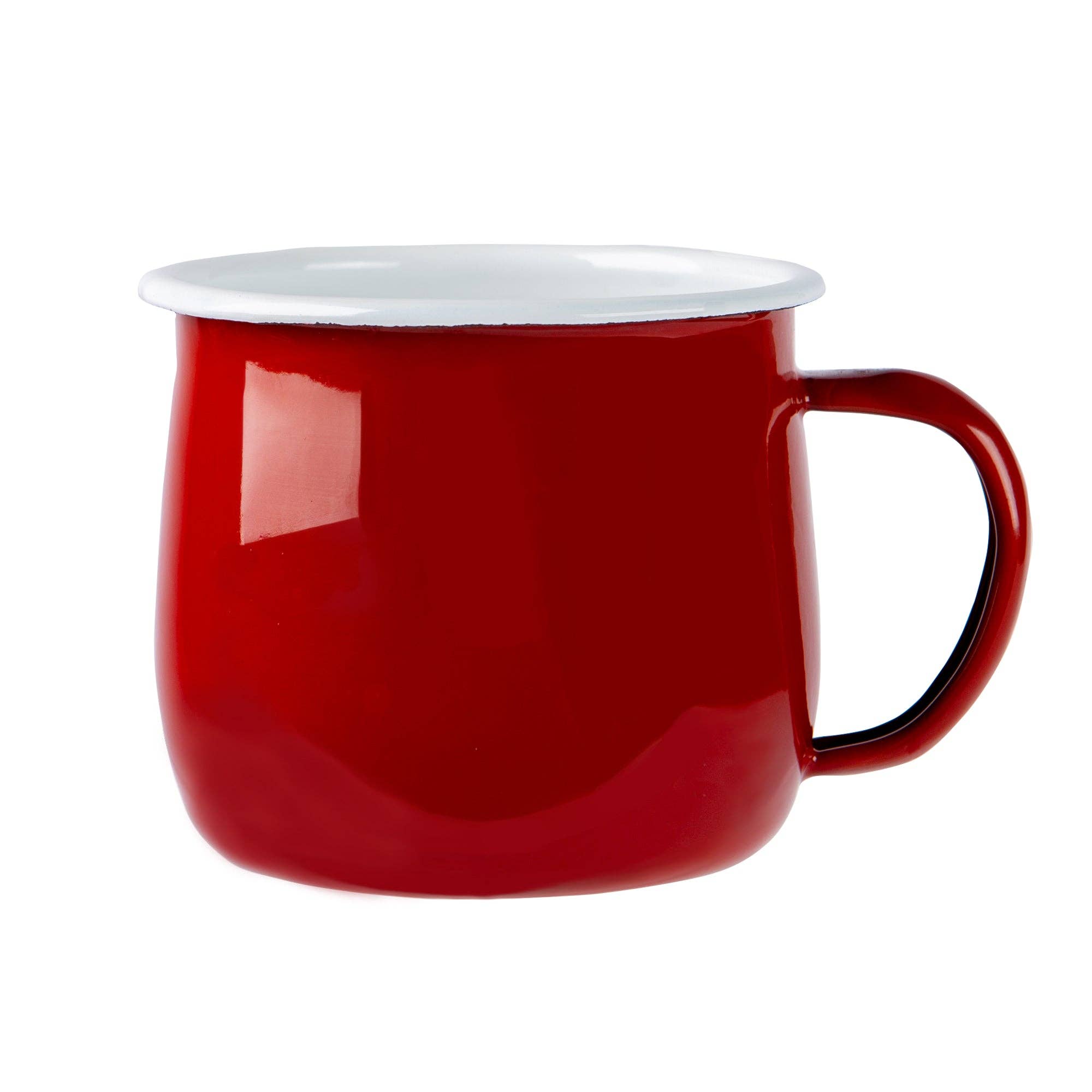 Rinkit Ltd - Wholesale Coffee Mug - Argon Tableware Coloured Enamel Belly Mug - 375ml - Red4