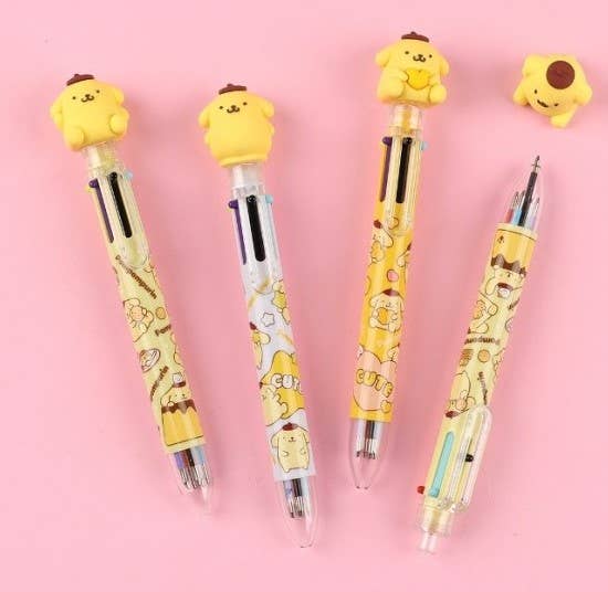 K-Wonderland - Wholesale Pen - Sanrio Characters 6 Color Ball Point Pencil- 0.7mm 12