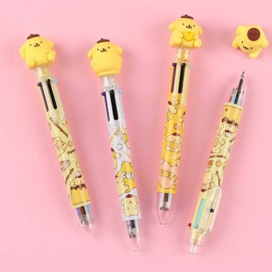 K-Wonderland - Wholesale Pen - Sanrio Characters 6 Color Ball Point Pencil- 0.7mm 12