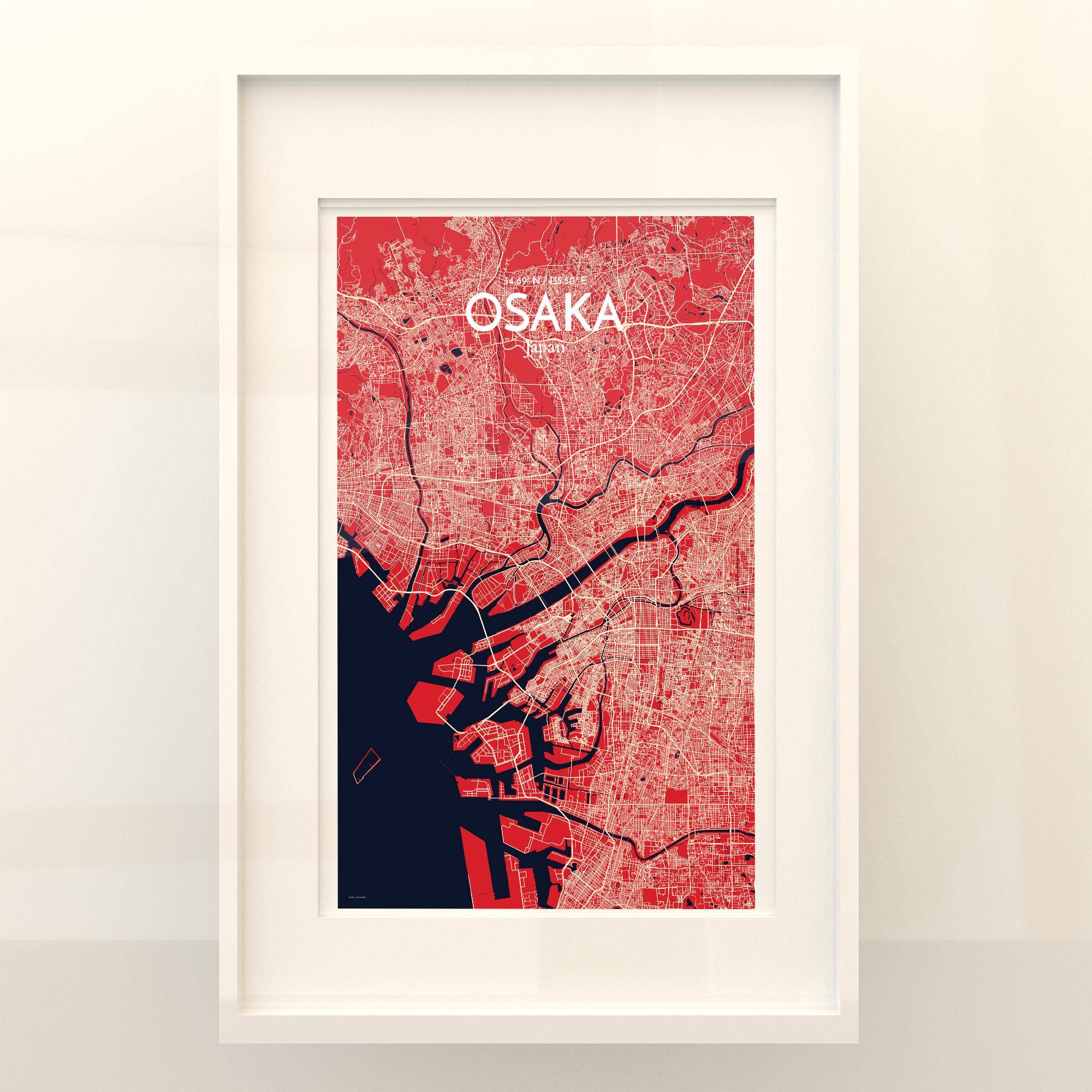 OurPoster.com - Wholesale Poster - Osaka City Map Poster349