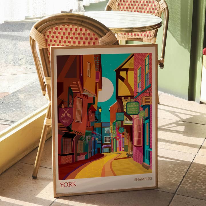 Shambles York Art Print for wholesale by EYE FOR LONDON PRINTS