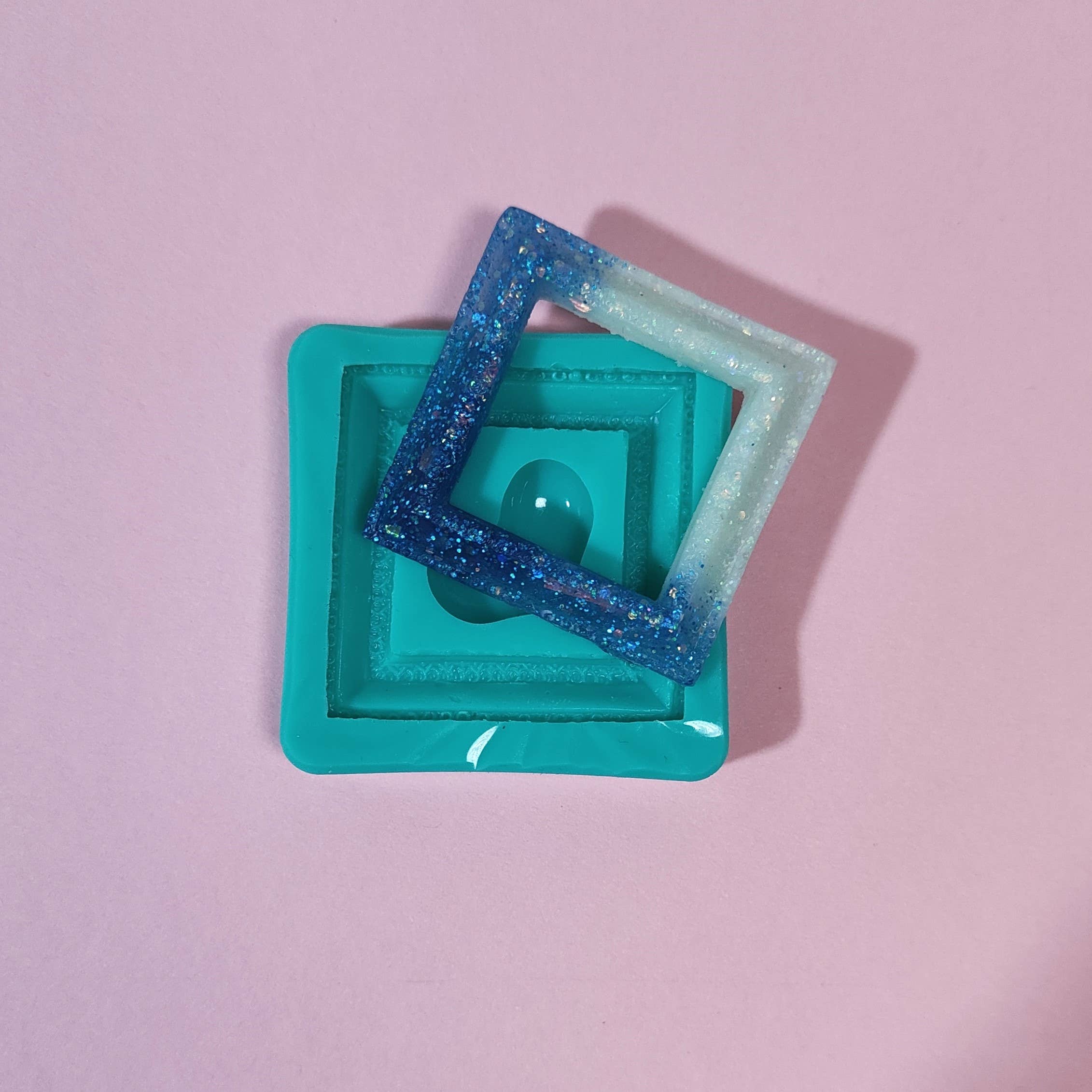 Serena Creazione di Serena Stampone - Vendita all'ingrosso Kit per lavoretti fai da te - Stampo Cornice Quadrata in silicone per resina, cera e gesso4