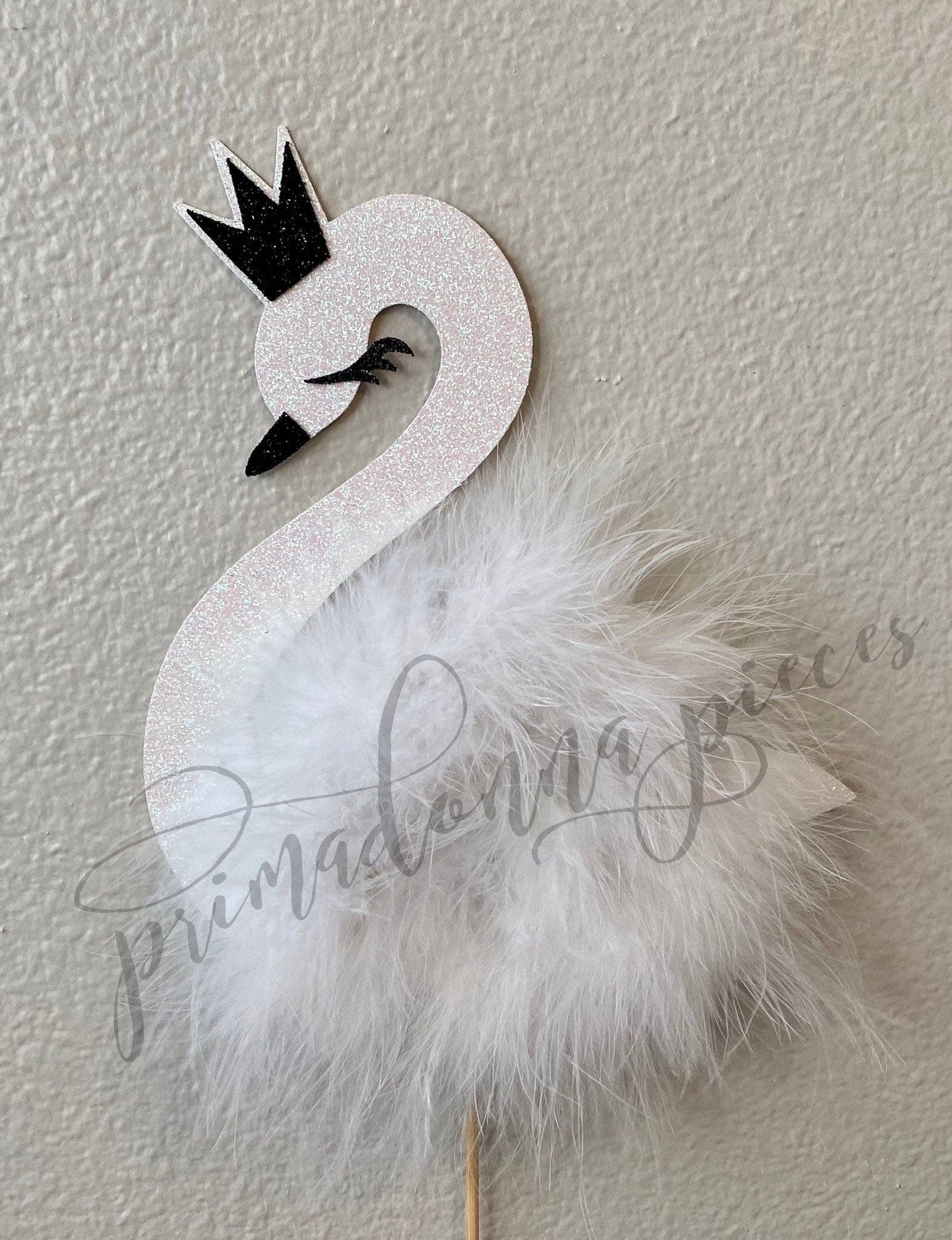 The Haus of Holly - Wholesale Cake/Cupcake Topper - Swan Cake Topper| Swan Birthday| Baby Shower Cake Topper| Swan Party Decor| Swan Lake Decorations| Swan Princess Party| Swan Soiree5