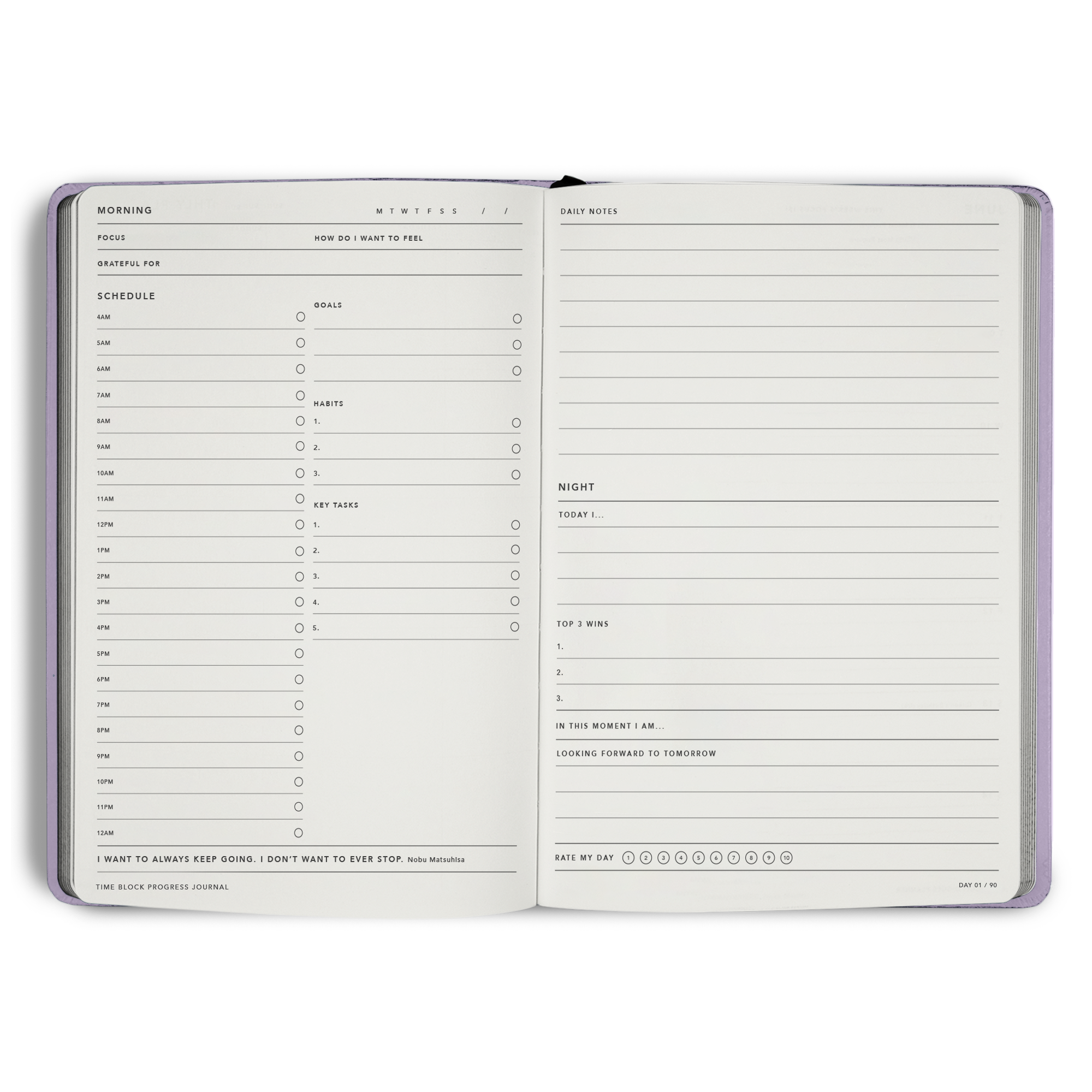 MiGoals - Wholesale Journal/Diary - Time Block 90 Day Progress Journal8