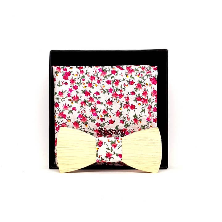 Sisswy - Wholesale Bow Tie - Men's - Kasima Wooden Bow Tie with Cotton Pouch | Orosi4