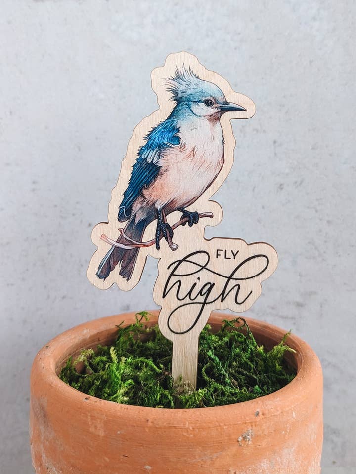Bird | Plant Tag with a Greeting Text for wholesale by Florlette