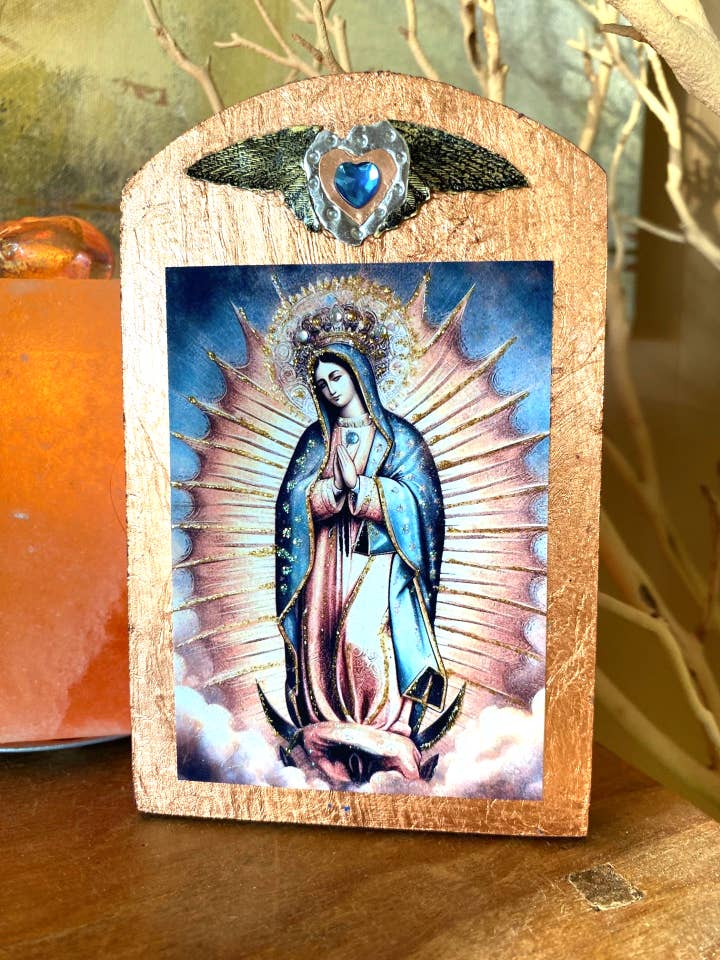 Virgin of Guadalupe Retablo-Icon for wholesale by Tatiana