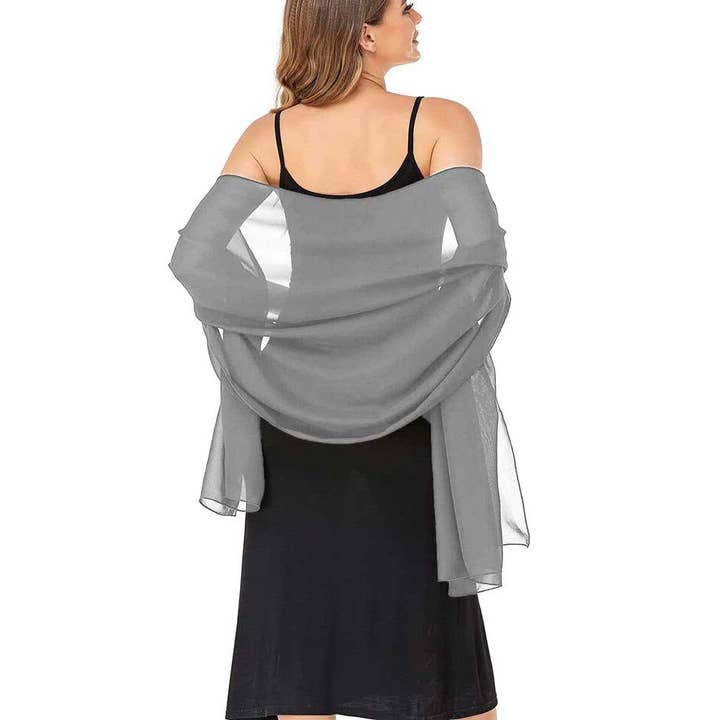 SERENITA – Großhandel Schultertuch – Damen – Weiche, durchsichtige Schals aus Chiffon für Hochzeitsabende