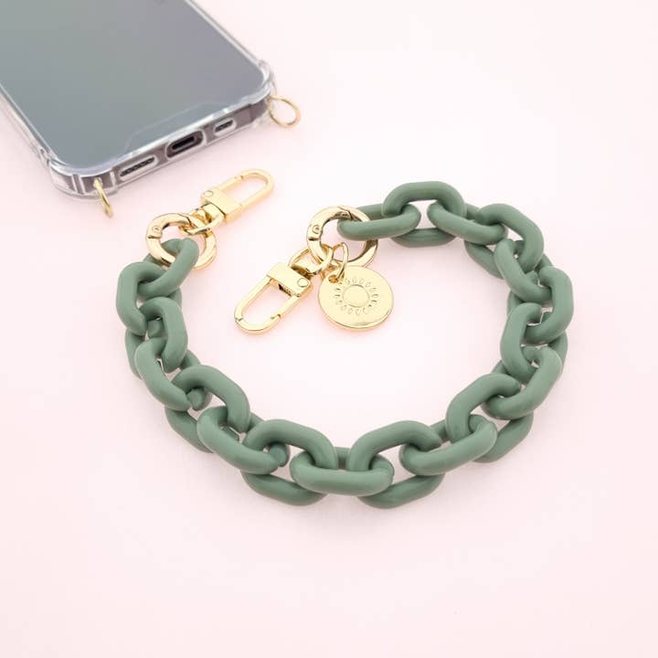 Acryl Handy Strap Pop-Art VELVET GREEN für den Großhandel von Keewee - Nicole Leschner