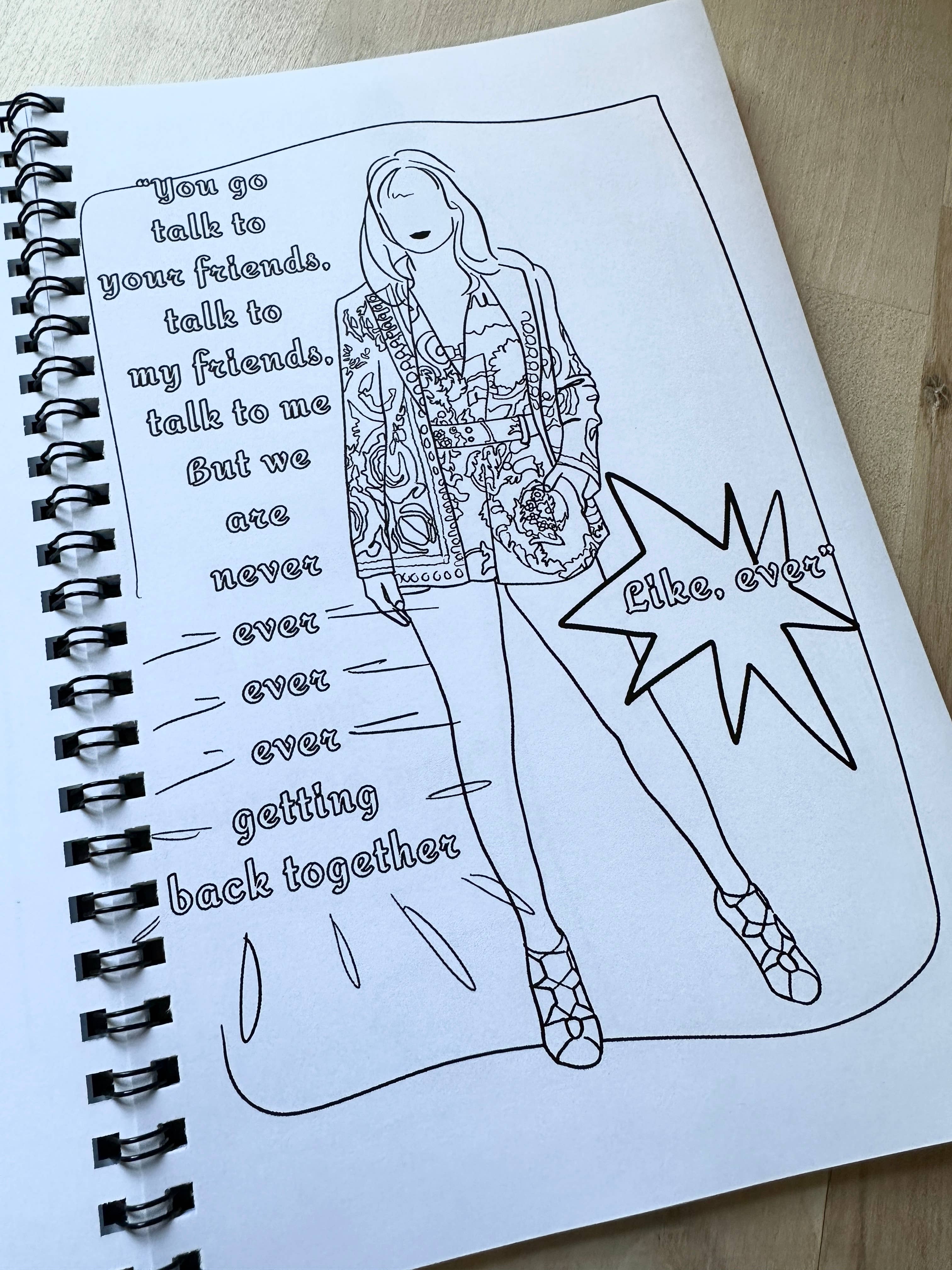 UNDERDOG NATION - Wholesale Coloring & Activity Book - Adult - A Swiftie Coloring Book - Red Carpet Style6