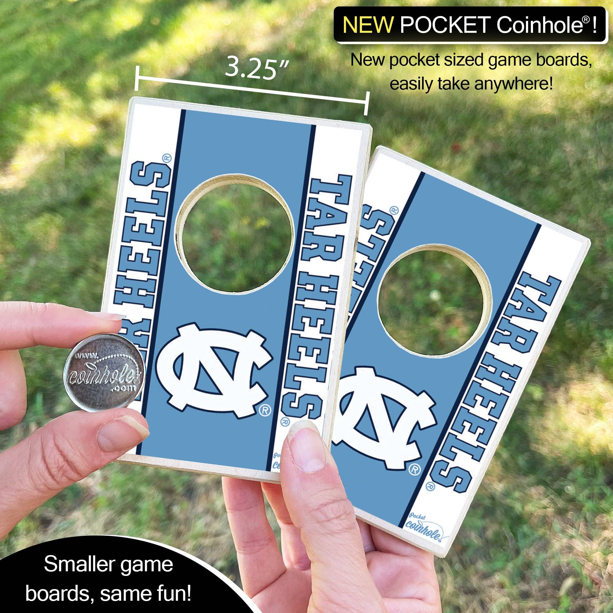 Coinhole - Wholesale Board Game - University of North Carolina at Chapel Hill POCKET Coinhole®2