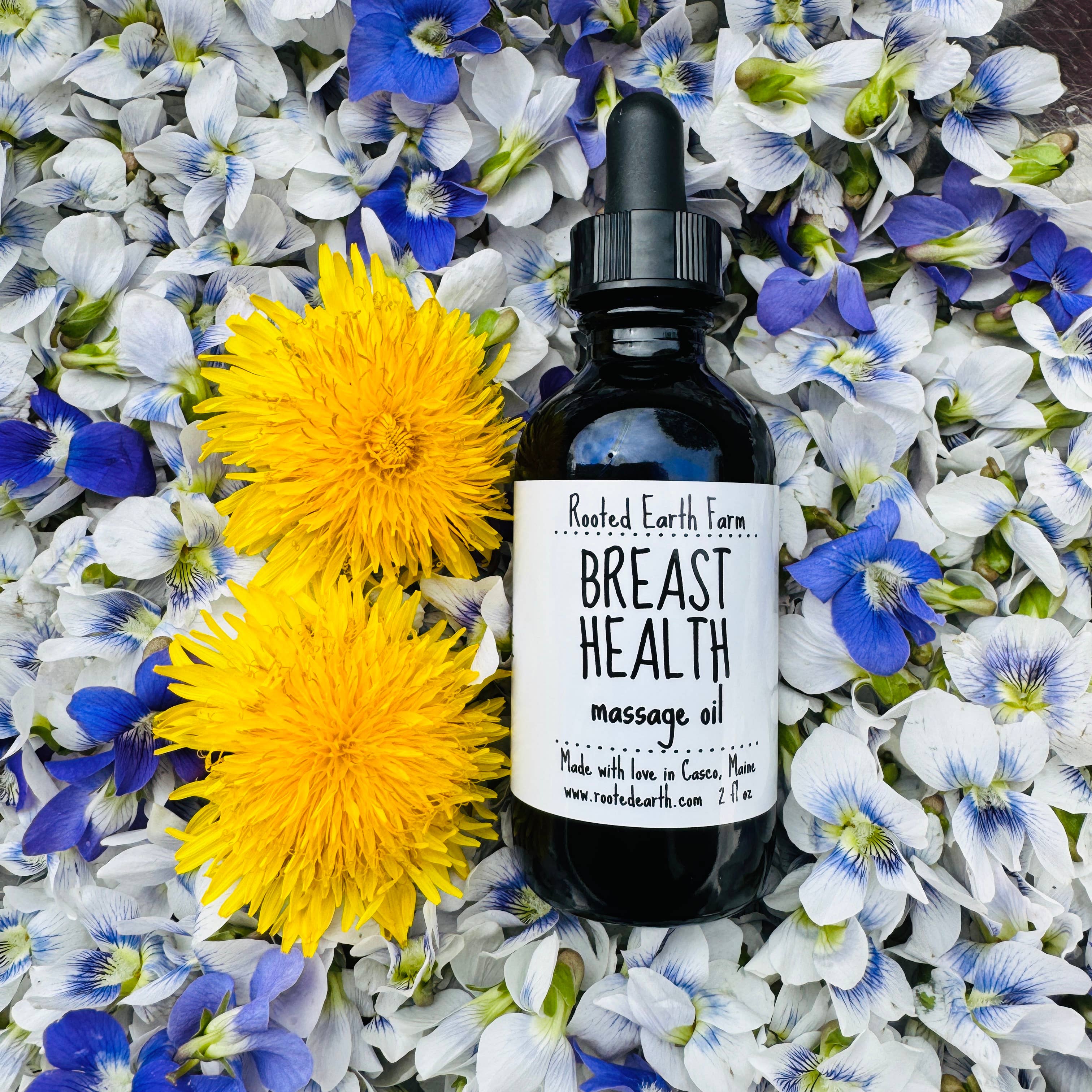 Rooted Earth Farm + Apothecary - Wholesale Massage Oil/Gel - Breast Health Massage Oil - 2 Size Options3