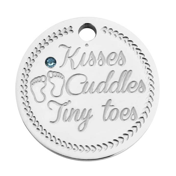 Munt babyvoetjes blauw zilver for wholesale by DUCETT