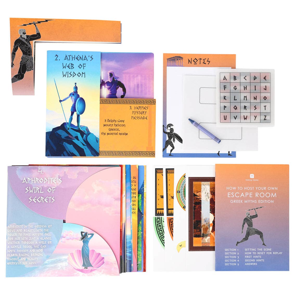 Talking Tables UK – wholesale Board game – Host Your Own Family Escape Room Game Greek Myths Edition2