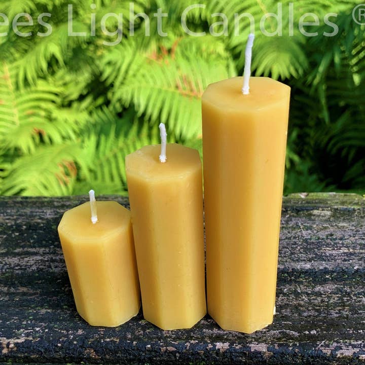 Octagon Beeswax pijlkaarsen voor wholesale door Bees Light Candles