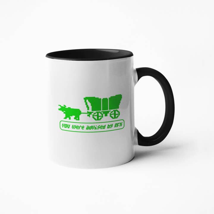 Calm Down Caren - Wholesale Coffee Mug - You Were Advised By RFK - Oregon Trail Game - Coffee Mug