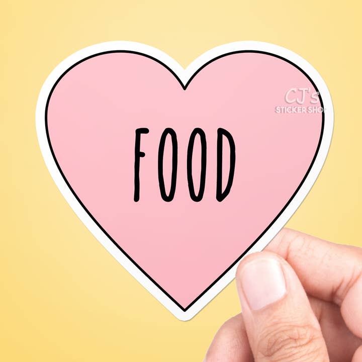 Jeg elsker mad Heart Sticker Vinyl Mærkat for engroshandel hos CJ's Sticker Shop