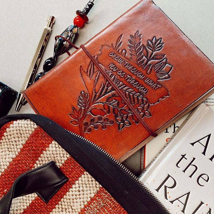 Soothi | Containers Of Creativity - Wholesale Journal/Diary - "Grow Through What You Go Through" Leather Journal - Your Healing Partner2