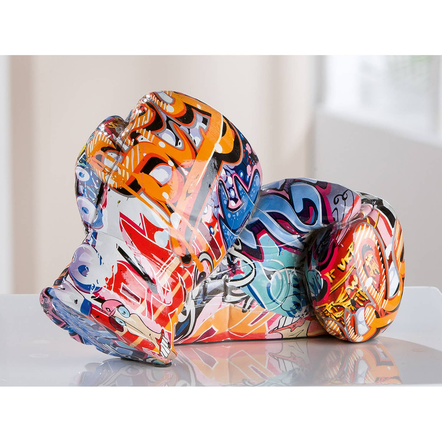 Gilde Handwerk Macrander GmbH & Co. KG – Engroshandel Bordpynt – Dekorativt objekt Bohandschuh Street Art, højde 15 cm1