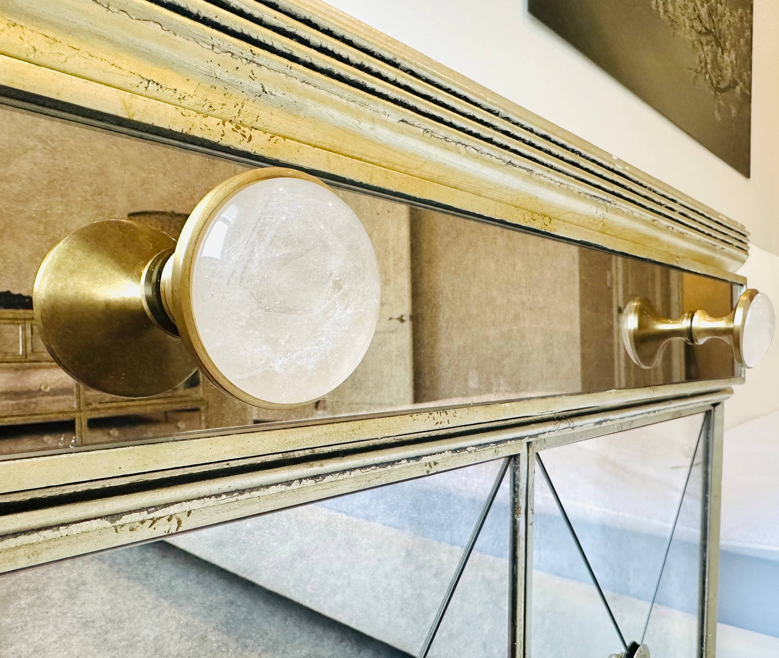 Stephen D. Evans - Vendita all'ingrosso Manopola/pomello - Pomolo di cristallo di lusso in ottone per porta e cassetto4