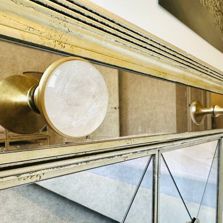 Stephen D. Evans - Vendita all'ingrosso Manopola/pomello - Pomolo di cristallo di lusso in ottone per porta e cassetto4