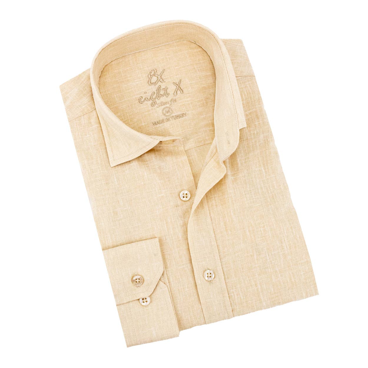 Looks Like Linen Button Down Shirt - Beige for wholesale on Faire0
