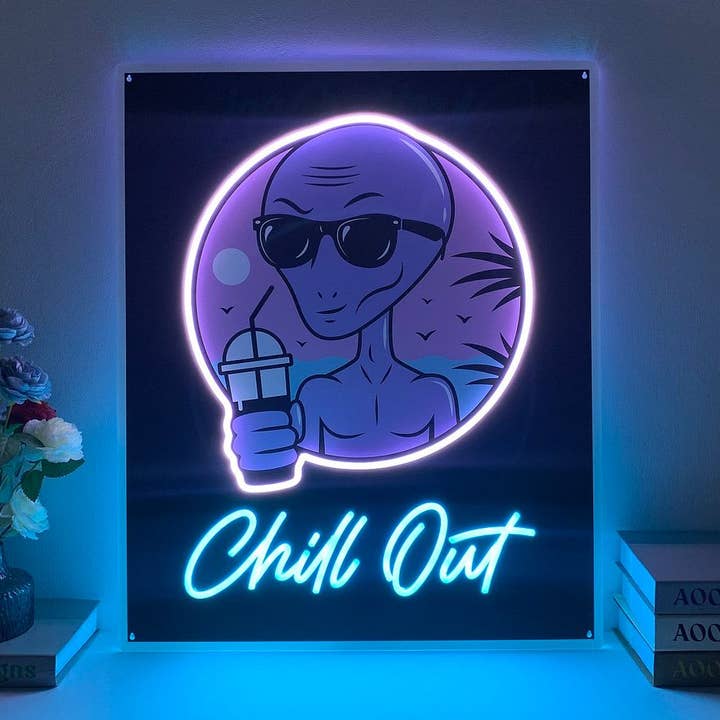 Alien Chill Out neonskylt för wholesale av Aoos Custom