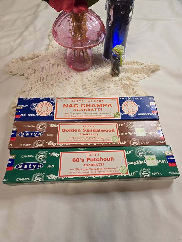 Satya Incense Sticks for wholesale by Chaotic Crystal Chick Co.