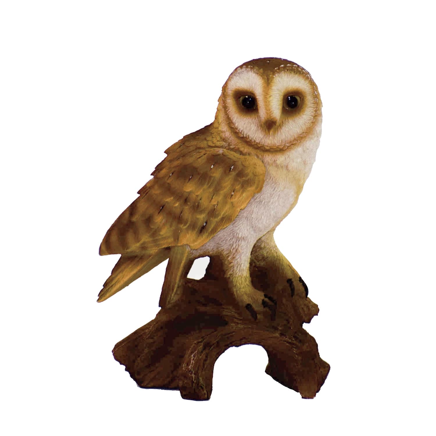 Hi-Line Gift Ltd. - Wholesale Decorative Figurine - Small Barn Owl On Stump1