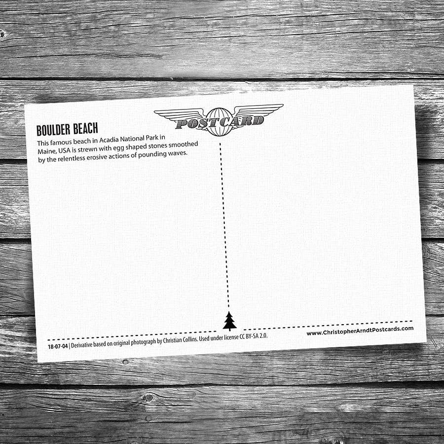 Christopher Arndt Postcard Co. - Wholesale Postcard - Acadia National Park Boulder Beach Postcard1