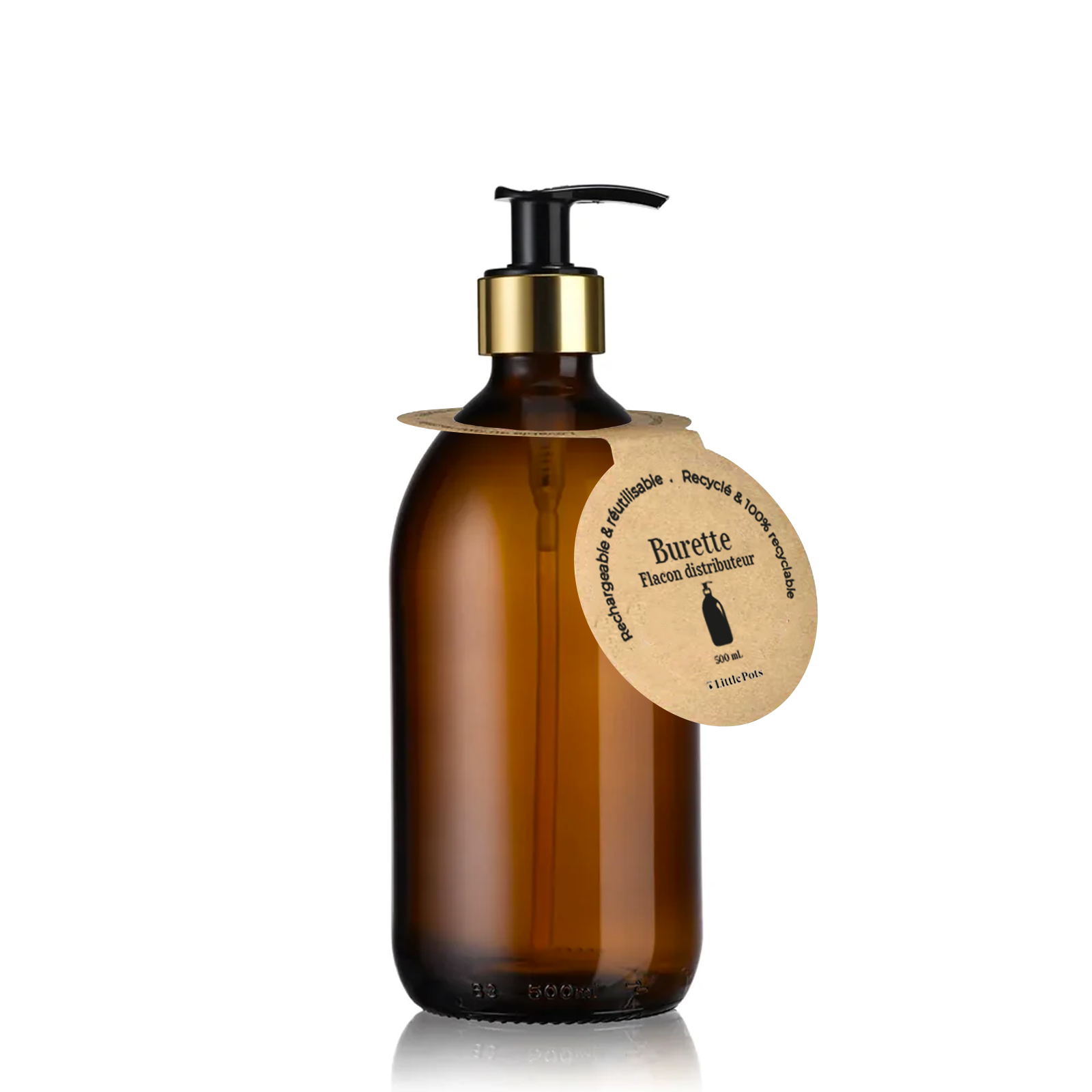 Little Pots - Wholesale Soap Dispenser - amber glass refillable gold soap dispenser bottle3