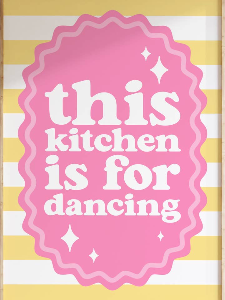 Kitchen Slogan Art Print for wholesale by Funky Dory