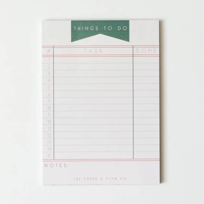 Ting at gøre Notesblok for engroshandel hos The Paper and Plan Co.