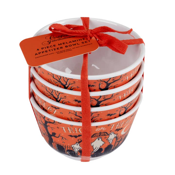 Halloween Hocus Pocus Melamine Set of 4 4in Dipping Bowls for wholesale by Certified International